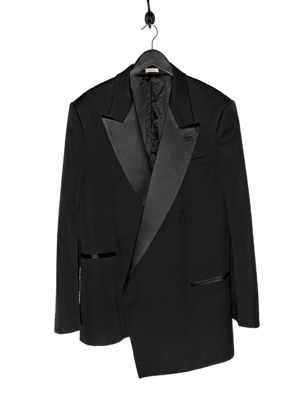 Alexander McQueen 2021 Black Asymmetrical Tuxedo Blazer